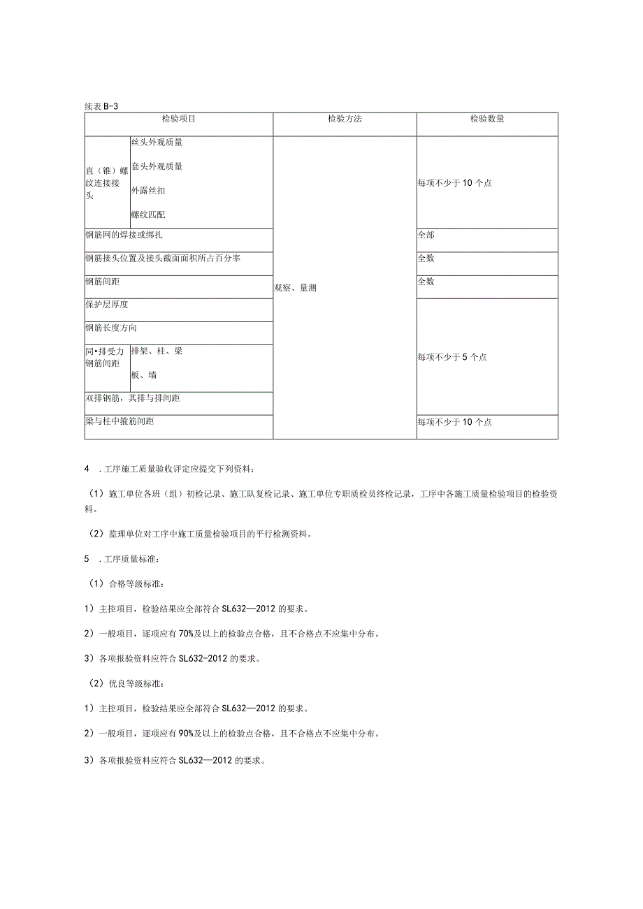 普通混凝土钢筋制作及安装工序施工质量验收评定表填表要求.docx_第3页