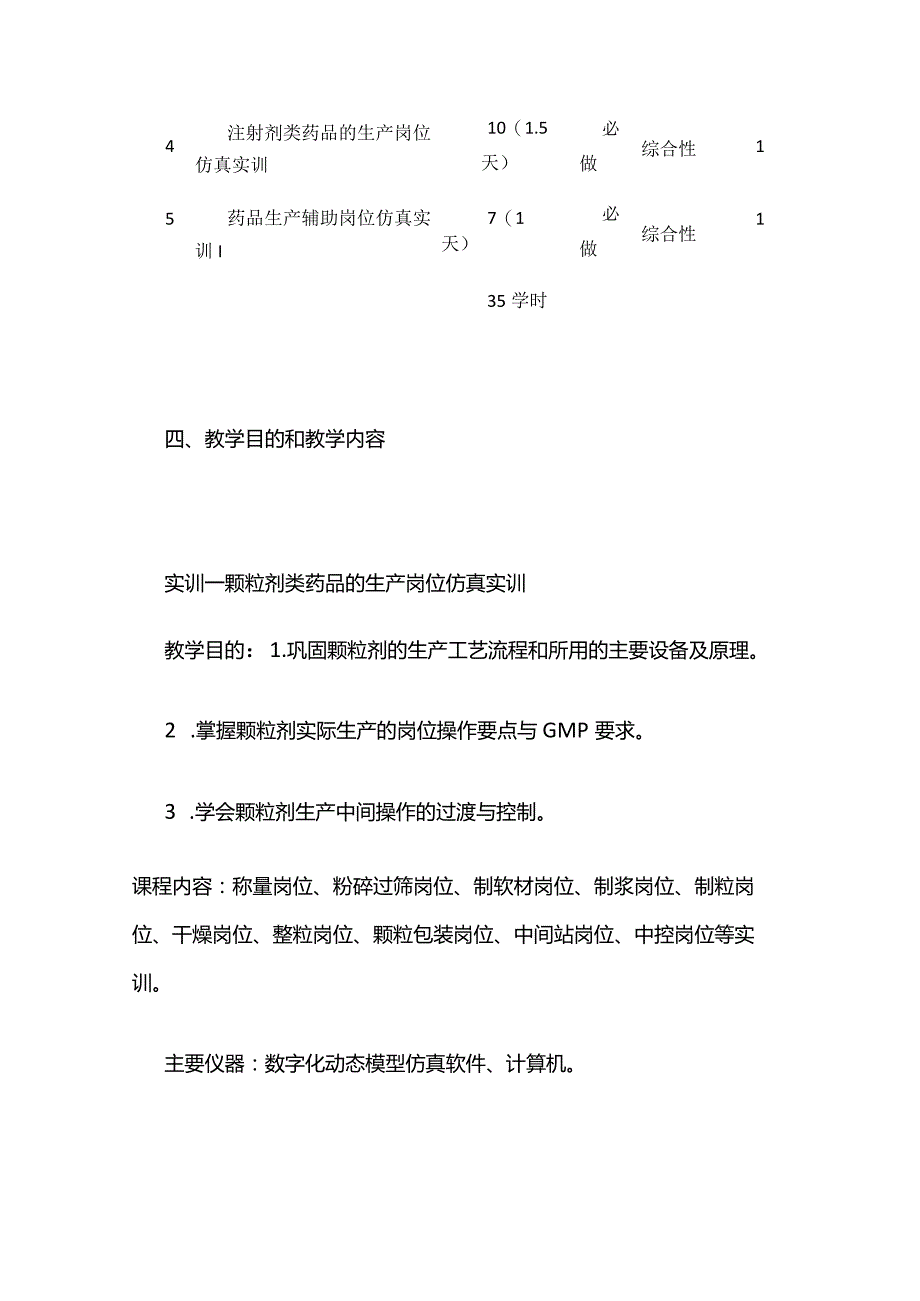 《制药仿真实训》教学大纲全套.docx_第3页