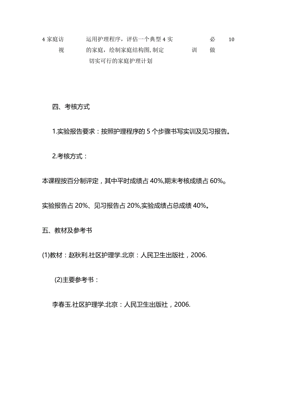 《社区护理学》实践教学大纲全套.docx_第3页