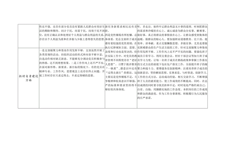 党支部班子对照组织开展专题教育、执行上级组织决定、严格组织生活、加强党员教育管理监督、联系服务群众、抓好自身建设六个方面存在问题.docx_第3页