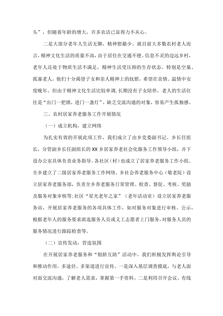 农村居家养老服务工作总结.docx_第2页