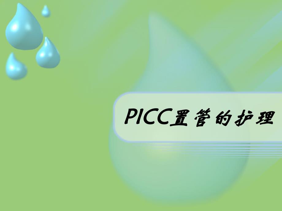 PICC导管的护理.ppt_第1页