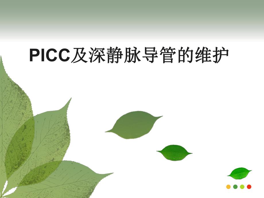 PICC及深静脉导管的维护.ppt_第1页