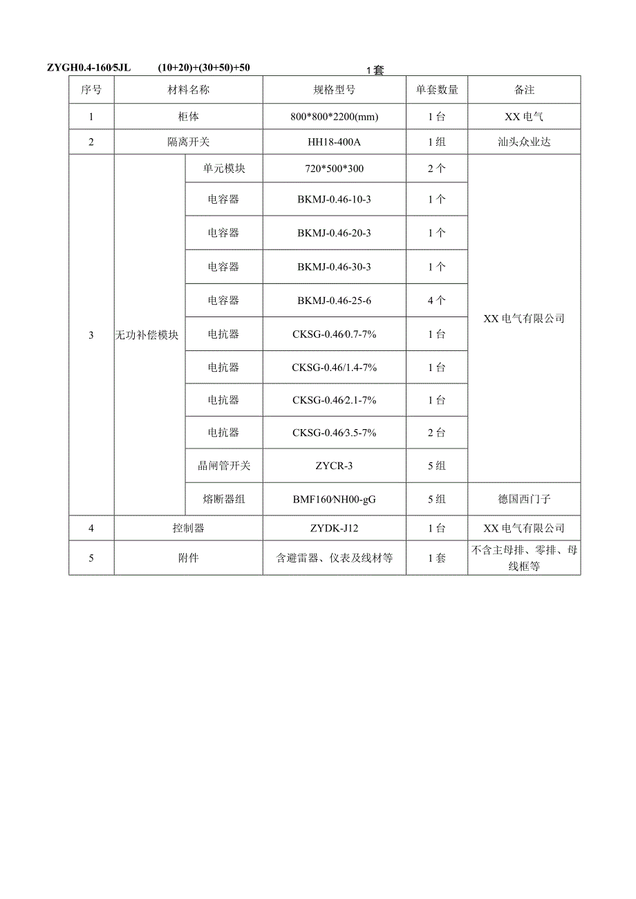 XX电气有限公司XX设备配置及报价方案（2023年）.docx_第3页