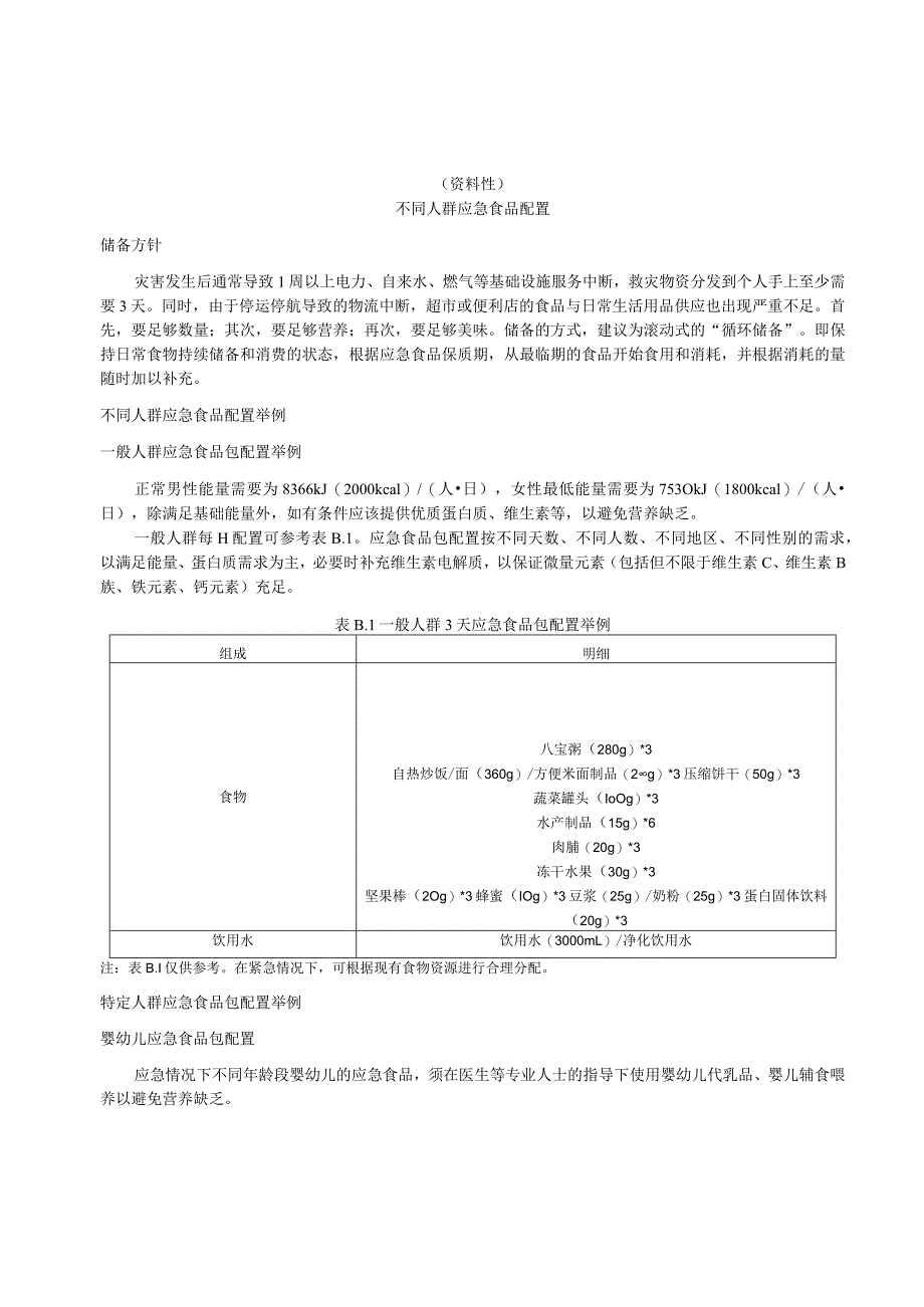 应急食品水净化装置的要求、不同人群应急食品配置、应急食品适用场景.docx_第2页