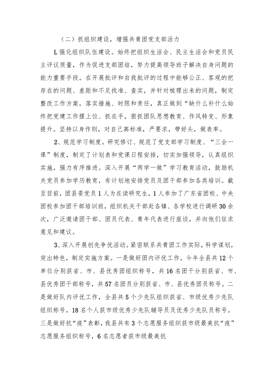 团县委党支部书记2023年抓基层党建工作述职报告.docx_第2页