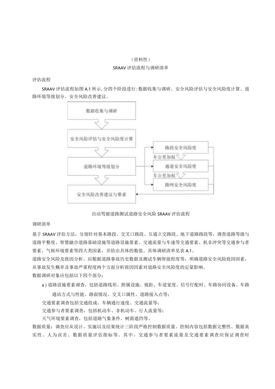 SRAAV评估流程与调研清单、评估方法、环境分级、清单、安全评估指标、交通影响程度判定表.docx_第1页