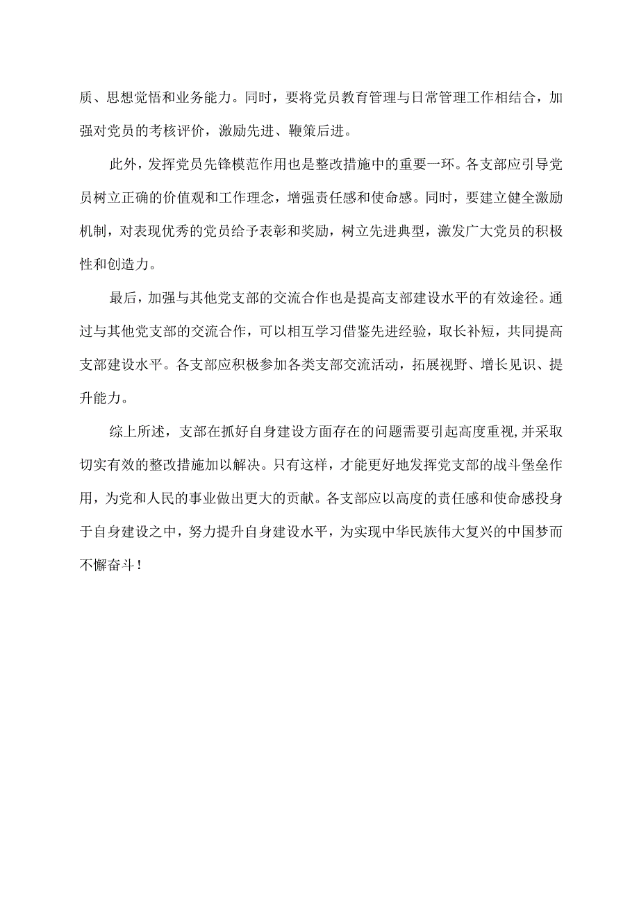 支部抓好自身建设方面存在的问题及整改措施.docx_第2页