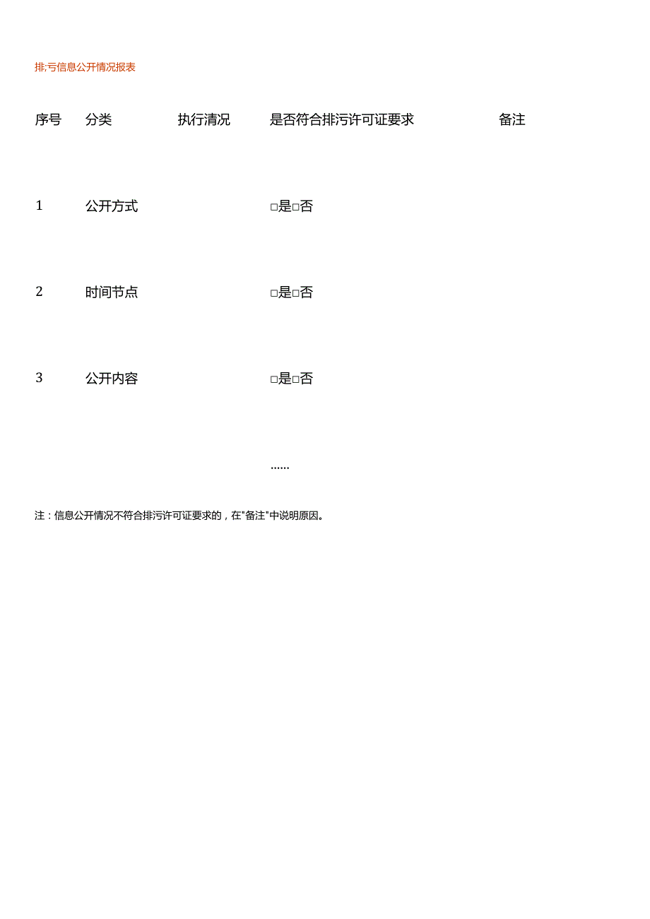 排污信息公开情况报表.docx_第1页