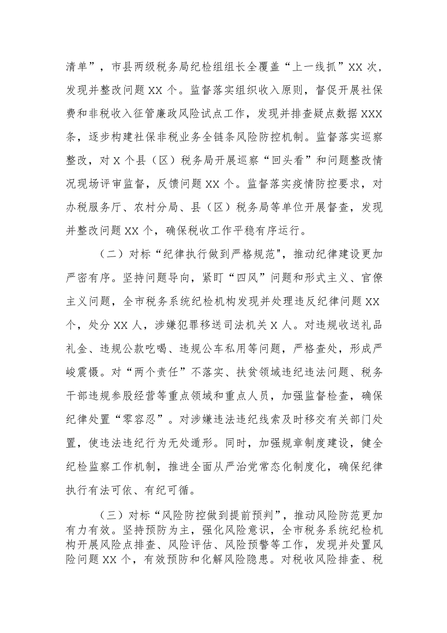 某市税务局纪检组长在2023年全市税务系统全面从严治党工作会议上的讲话.docx_第2页