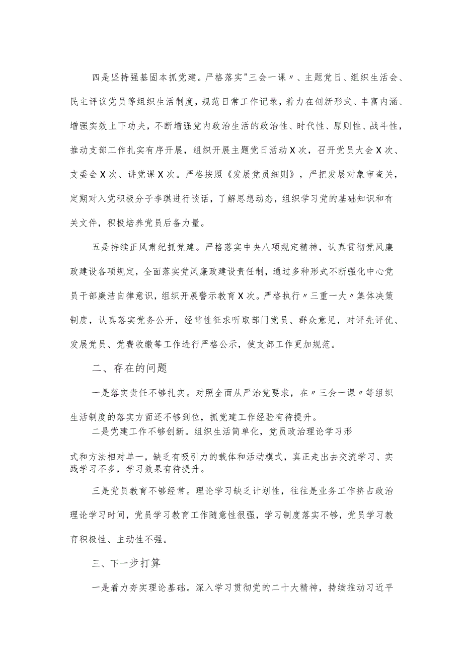 某党支部书记履行抓党建工作述职报告.docx_第2页