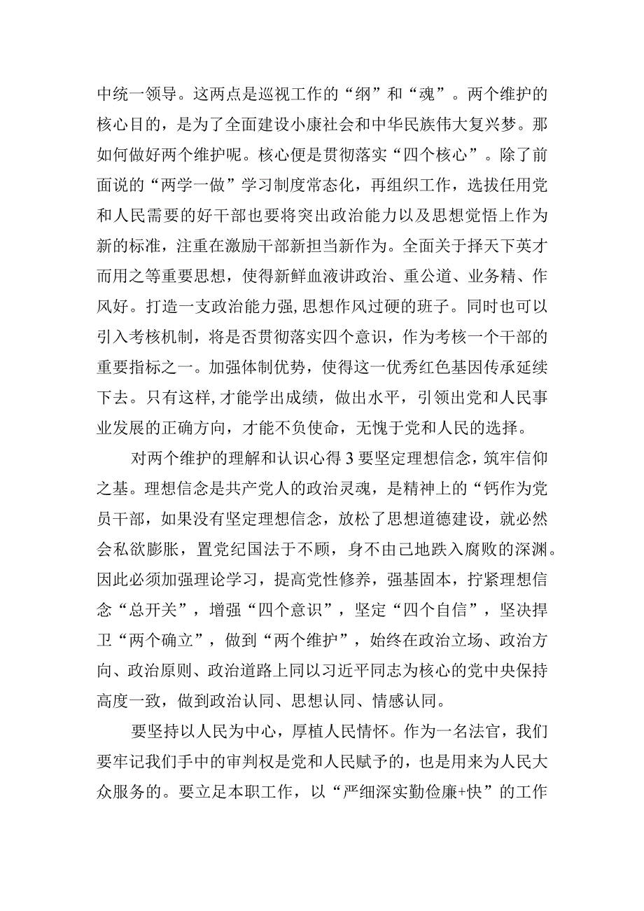 对两个维护的理解和认识心得体会三篇.docx_第3页