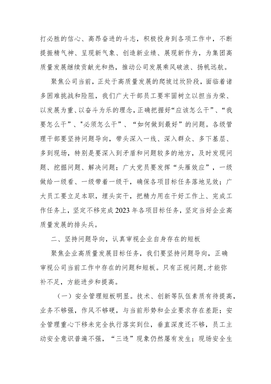 2023年度公司务虚会发言材料.docx_第2页