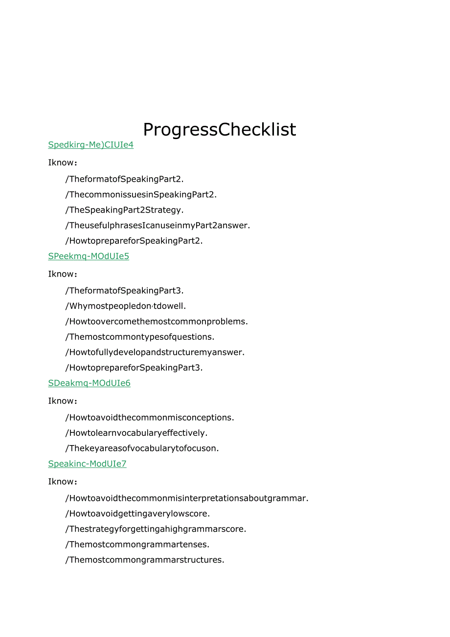 2024剑桥雅思讲义Speaking-Progress-Checklist.docx_第2页