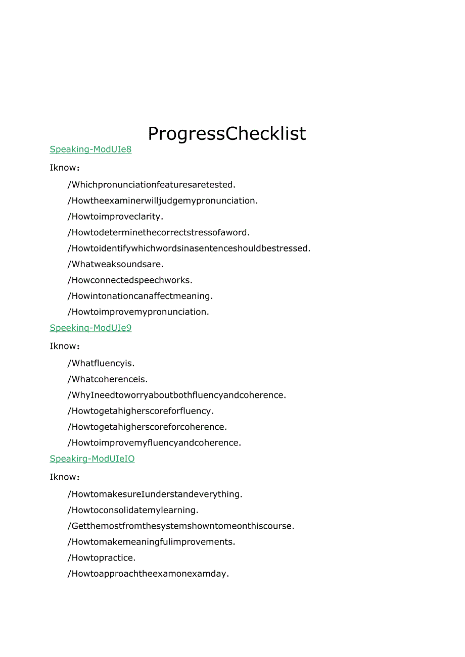 2024剑桥雅思讲义Speaking-Progress-Checklist.docx_第3页