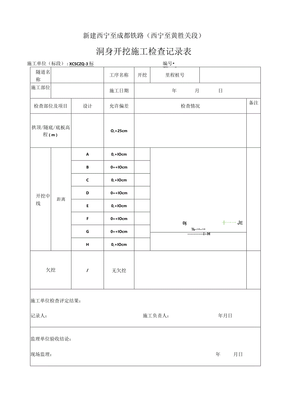 洞身开挖施工检查记录表.docx_第1页