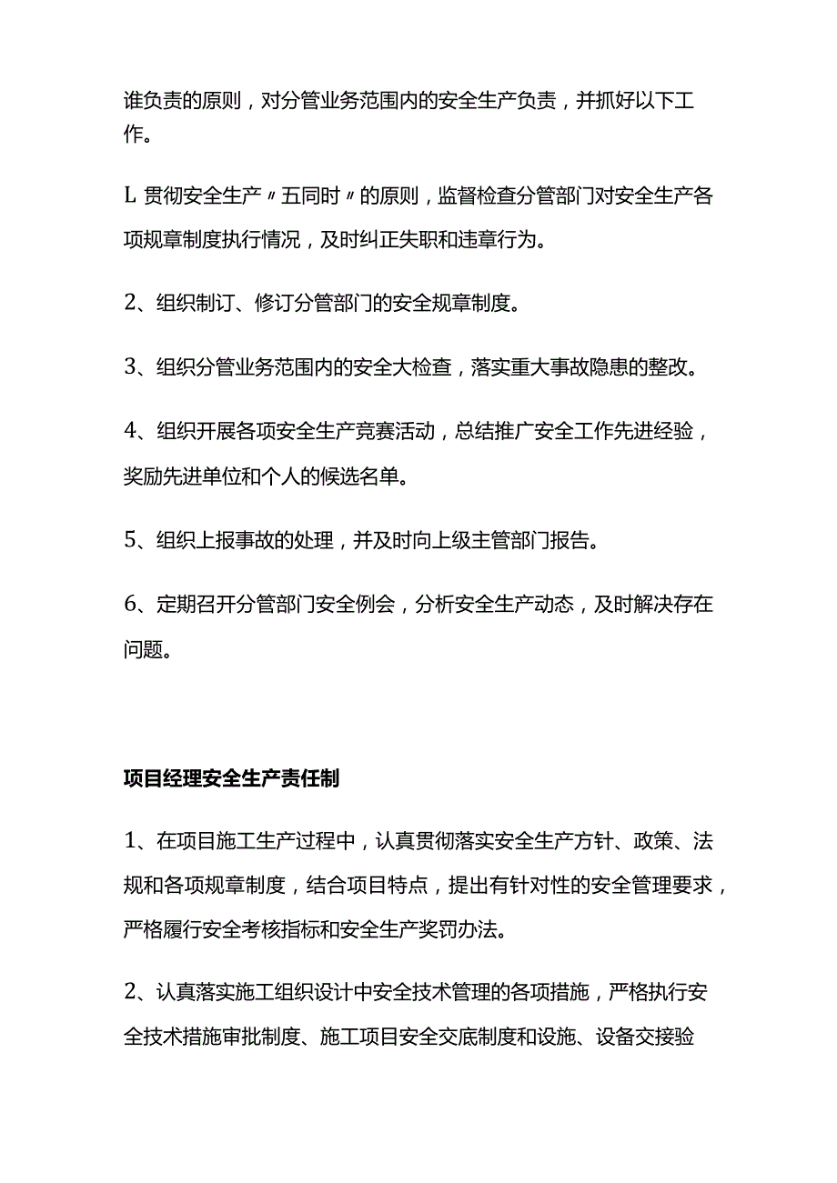 项目各个岗位安全生产责任制汇编全套.docx_第2页