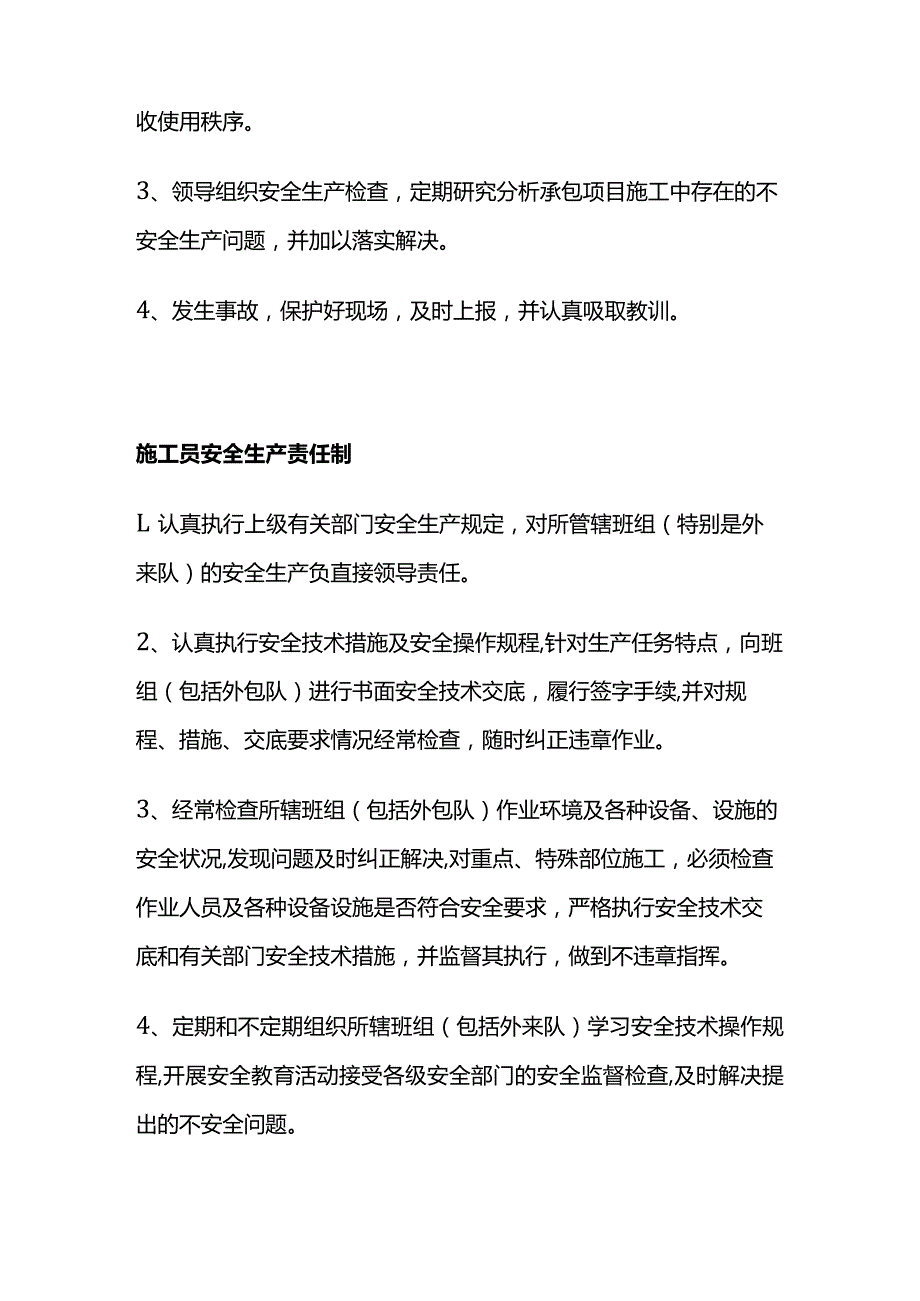 项目各个岗位安全生产责任制汇编全套.docx_第3页