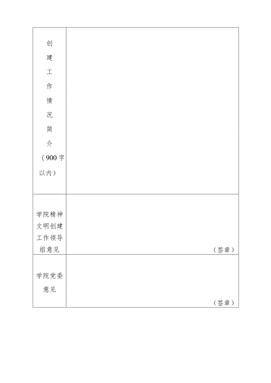 第一届滁州城市职业学院文明处室系部申报表.docx_第2页