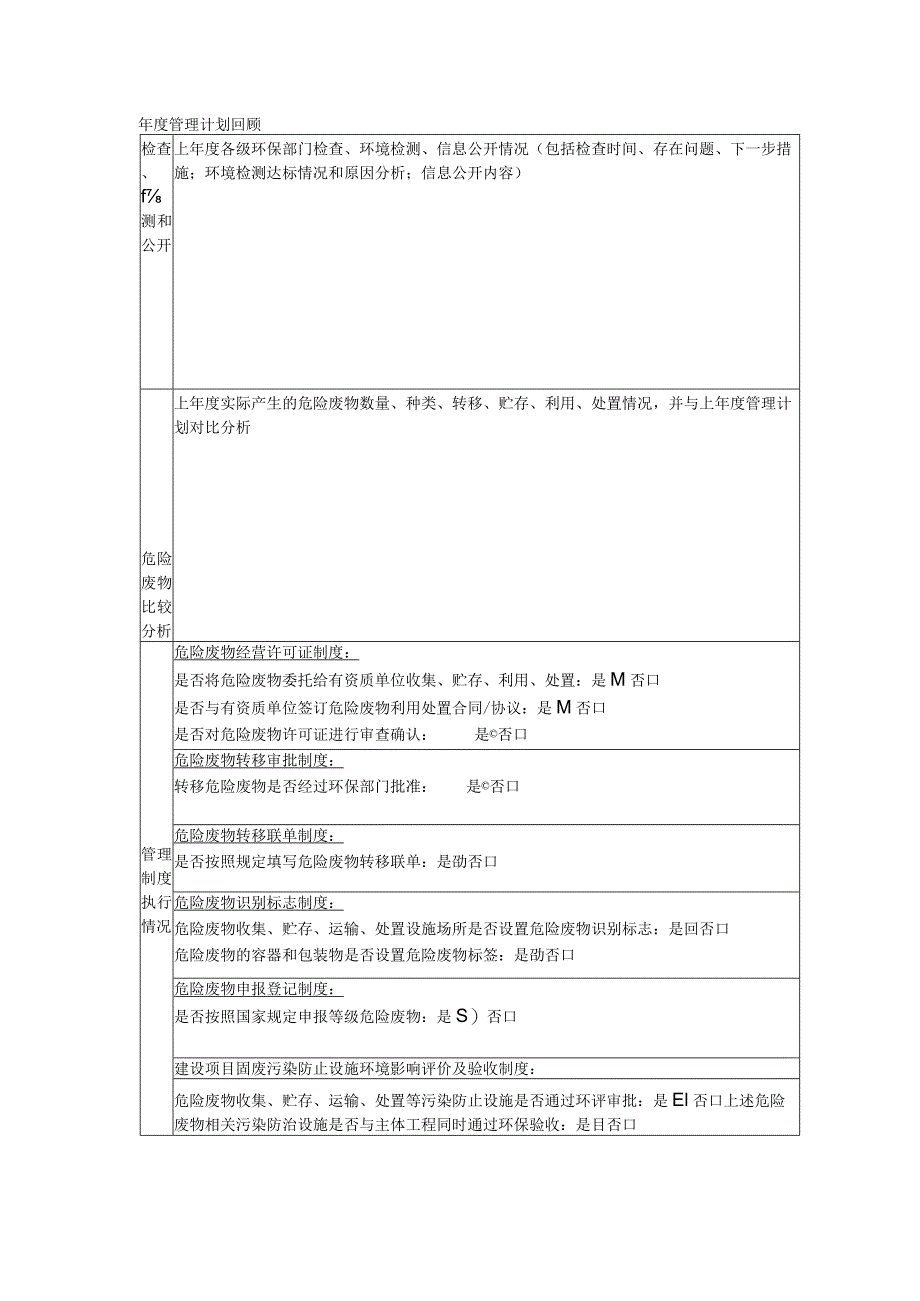 环保年度管理计划回顾.docx_第1页