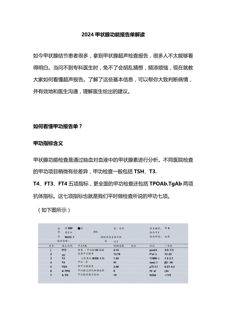 2024甲状腺功能报告单解读.docx_第1页