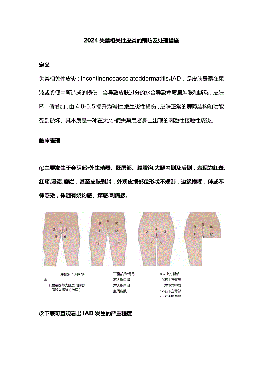 2024失禁相关性皮炎的预防及处理措施.docx_第1页