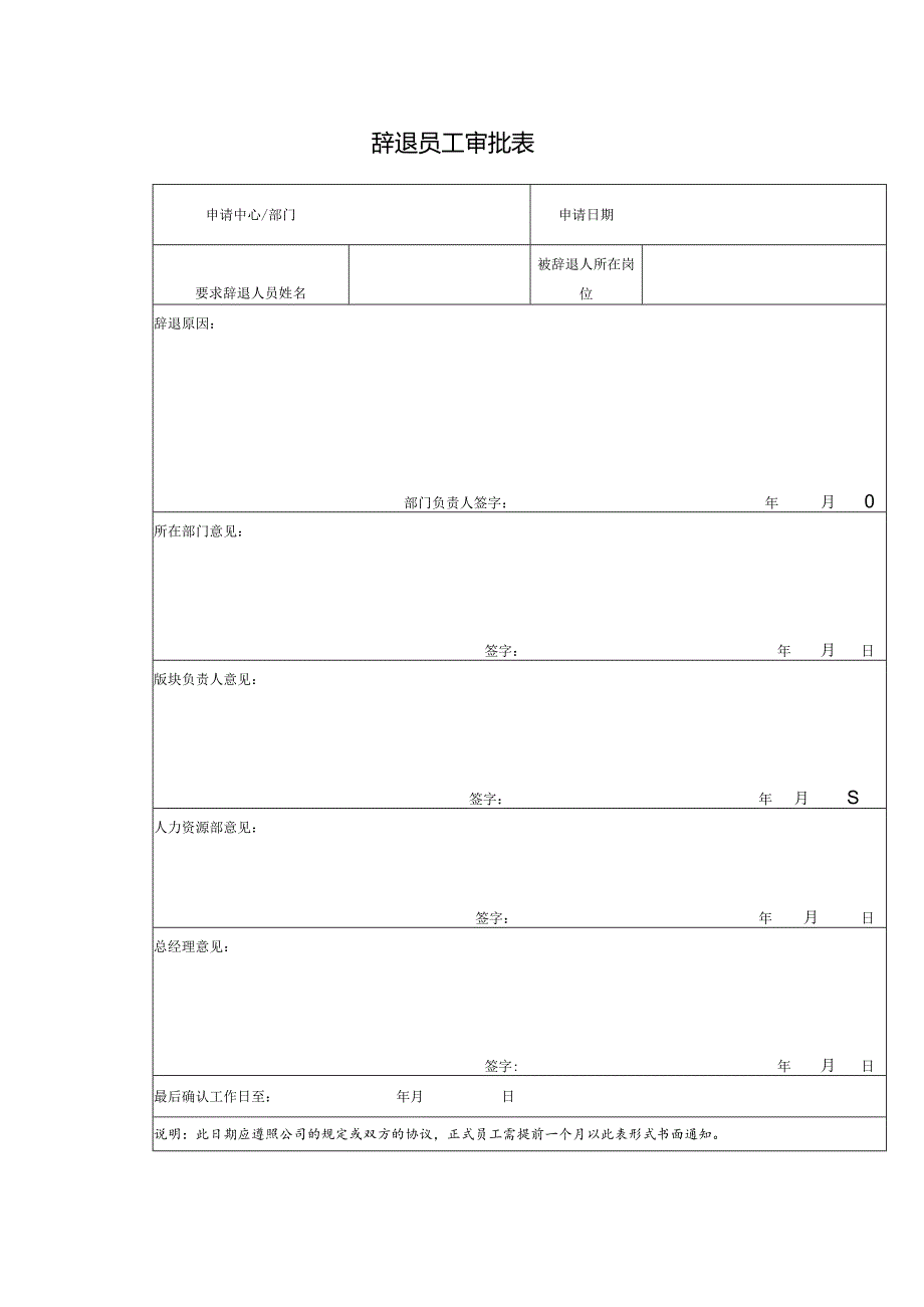 辞退员工审批表.docx_第1页