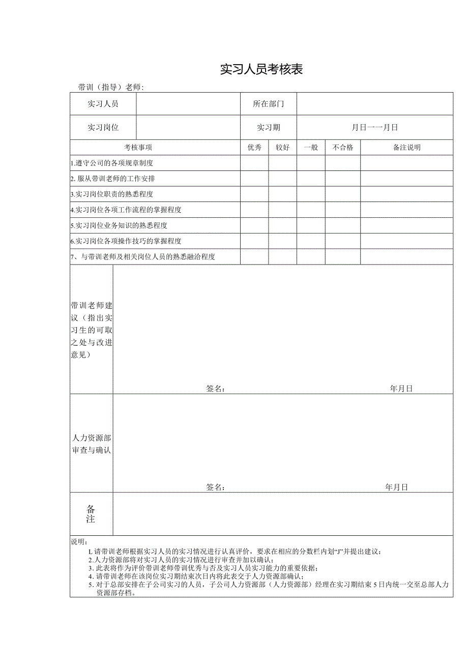 实习人员考核表.docx_第1页