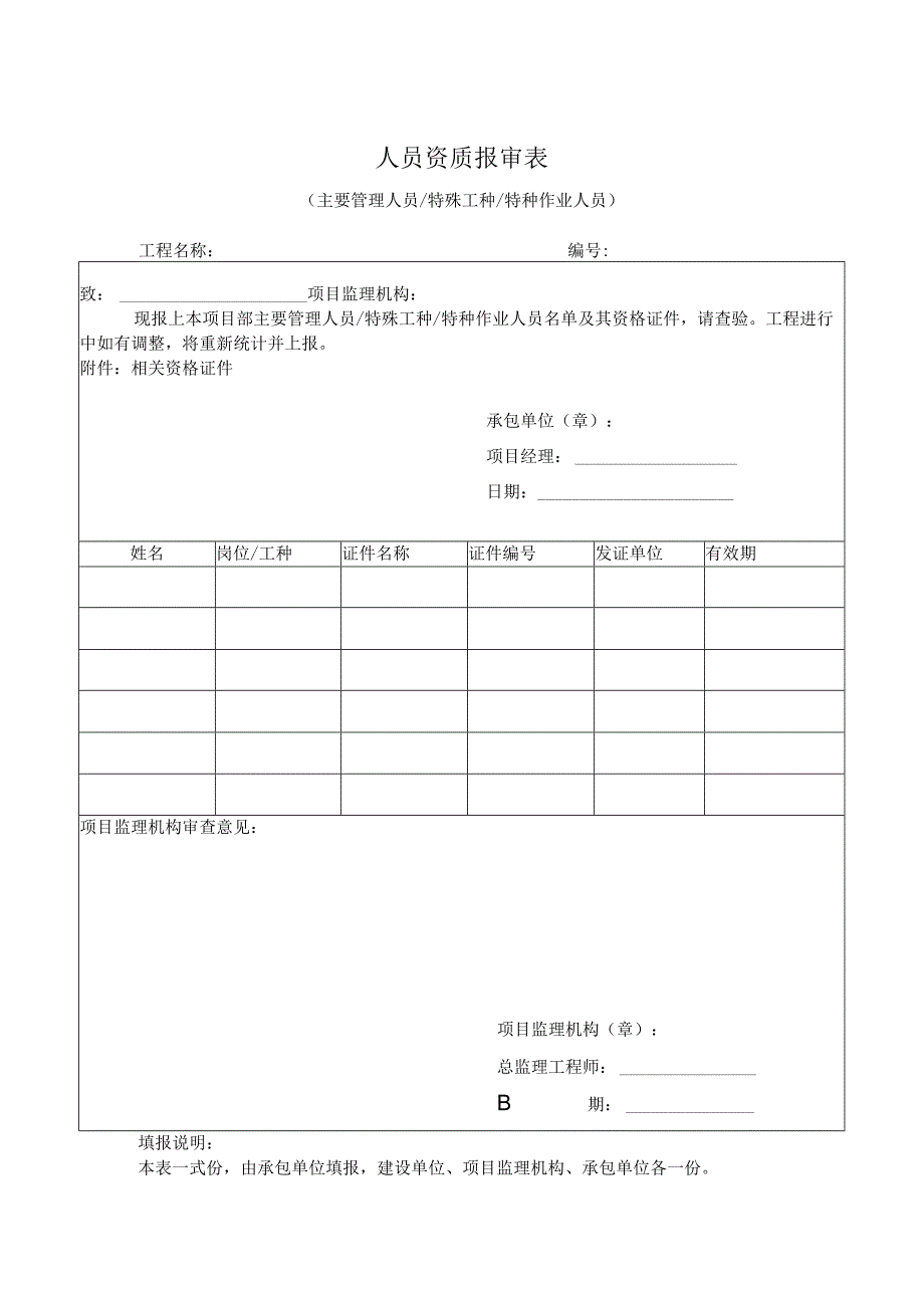 人员资质报审表.docx_第1页