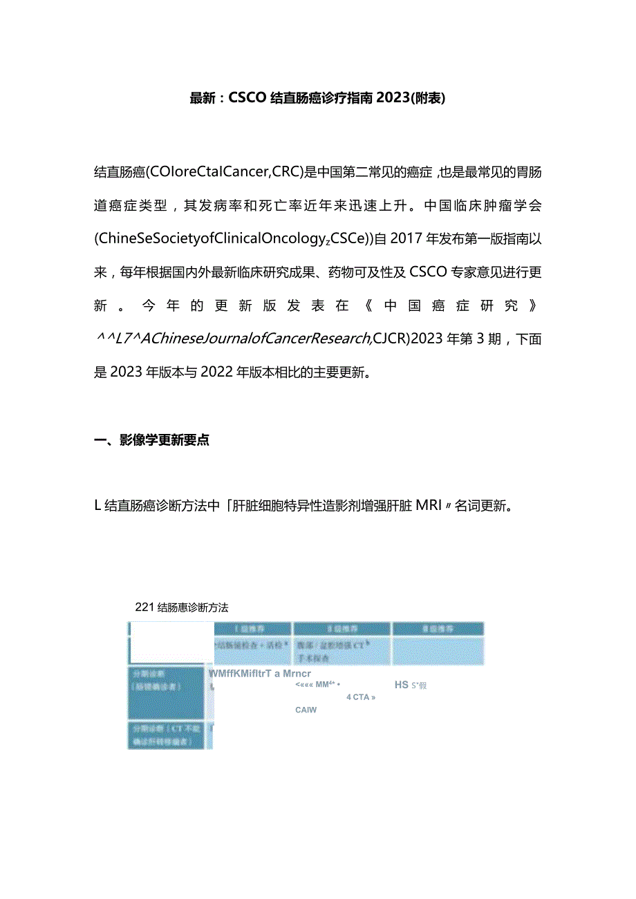 最新：CSCO结直肠癌诊疗指南2023（附表）.docx_第1页