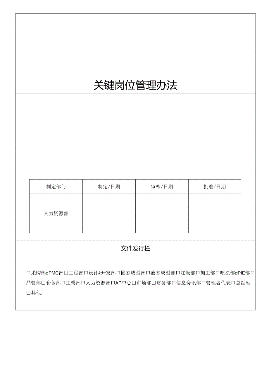 HR-WI-046关键岗位管理办法A0.docx_第1页