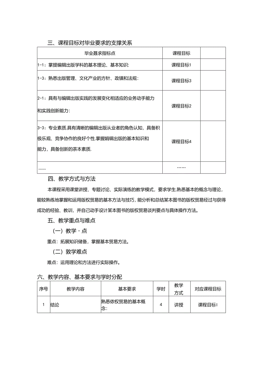 0223S04010-版权贸易-2023版人才培养方案课程教学大纲.docx_第2页