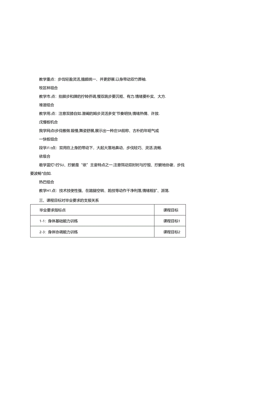 0823S10026-中国民族民间舞素材1-2023版人才培养方案课程教学大纲.docx_第3页