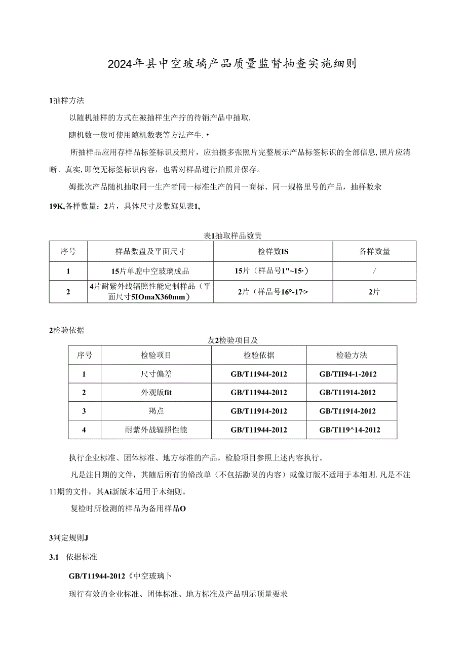 中空玻璃产品质量监督抽查实施细则(2024年版）.docx_第1页