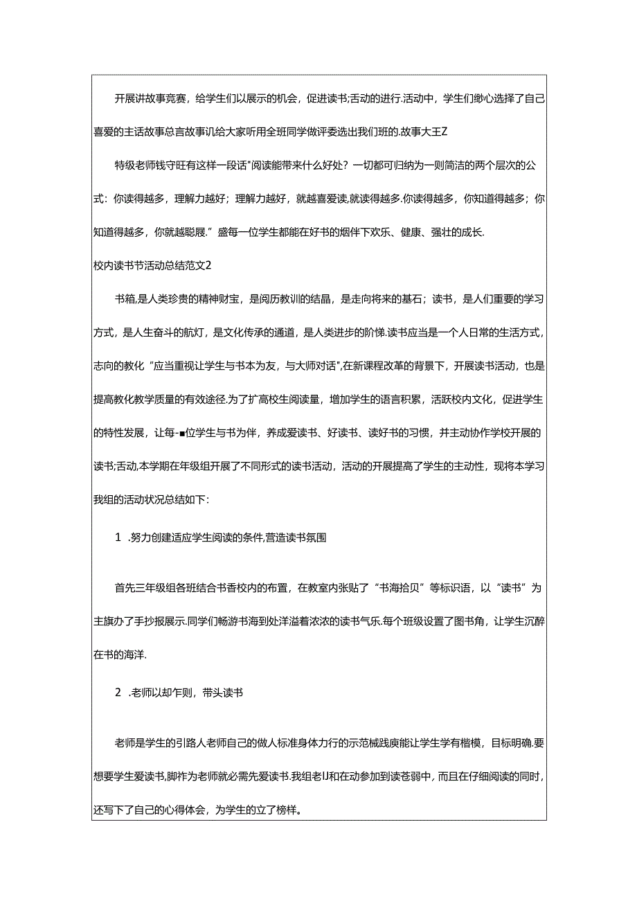 2024年校园读书节活动总结范文.docx_第2页