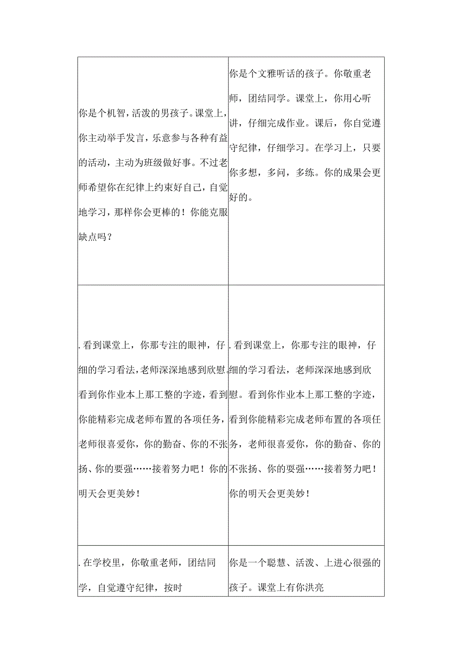 二年级班主任评语.docx_第1页