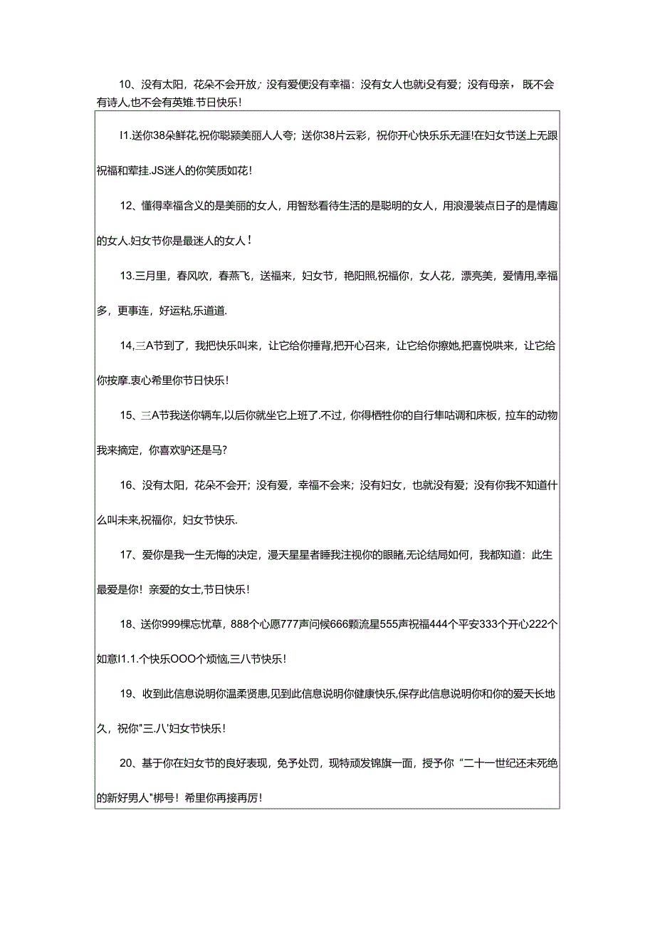 2024年简短的38妇女节短信.docx_第2页