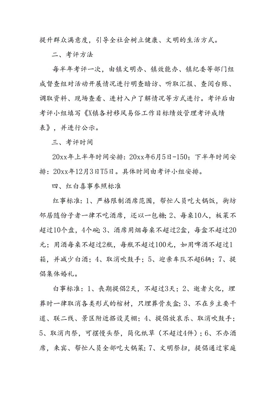 (2篇)镇村移风易俗工作奖补办法汇编（附工作目标绩效管理考评表）.docx_第3页