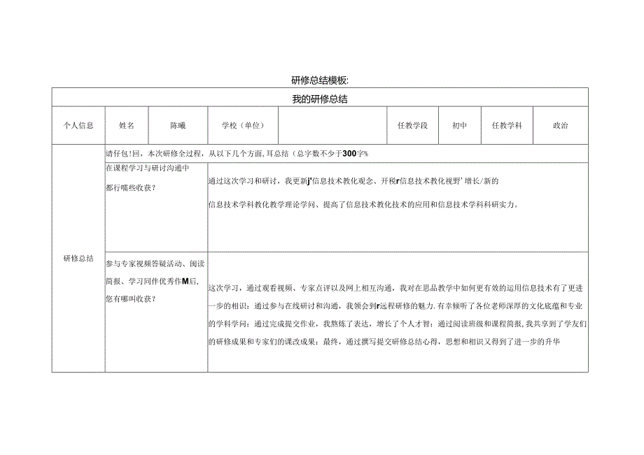 信息技术应用作业研修总结.docx_第1页