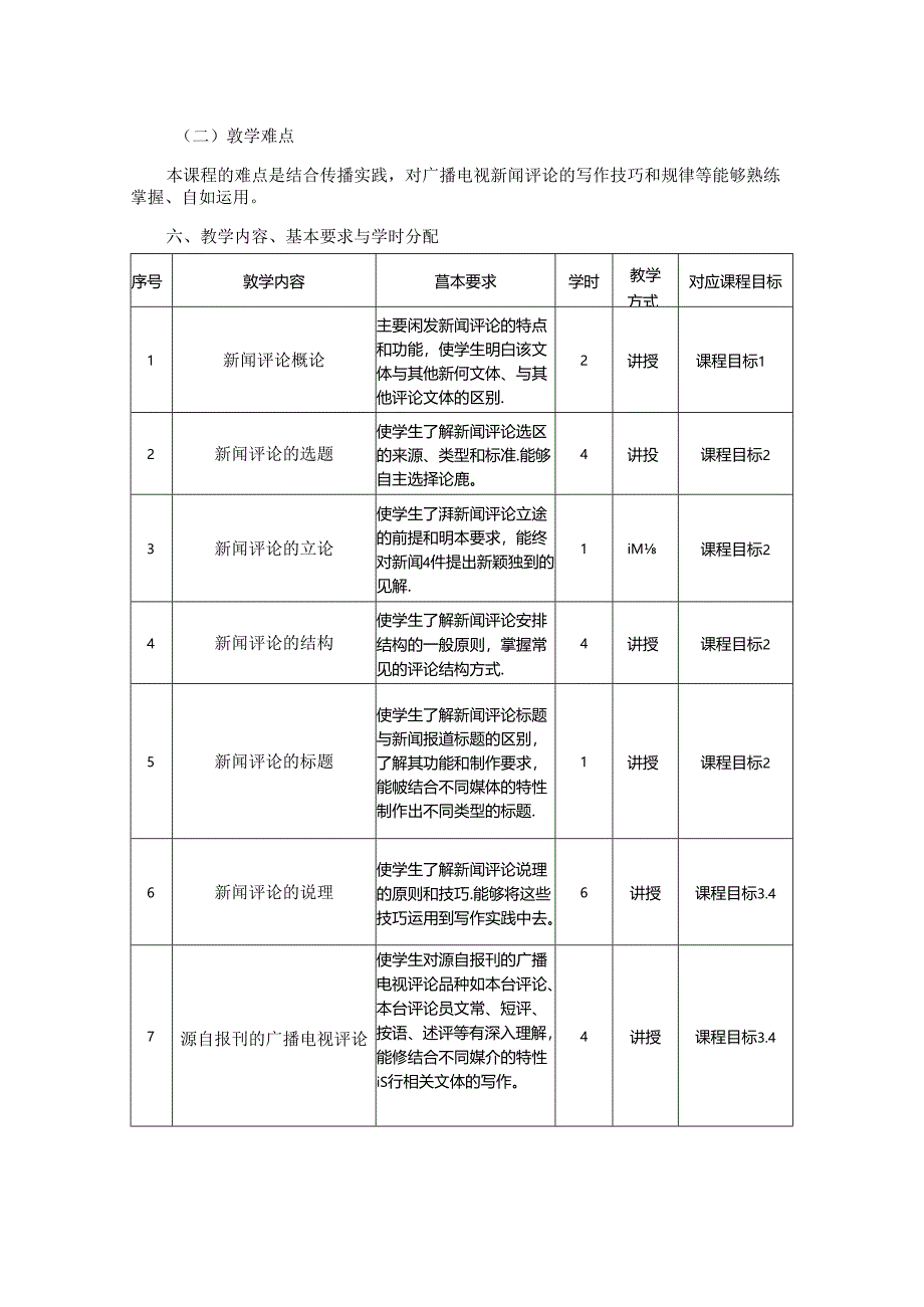 0223S06008-广播电视新闻评论-2023版人才培养方案课程教学大纲.docx_第3页