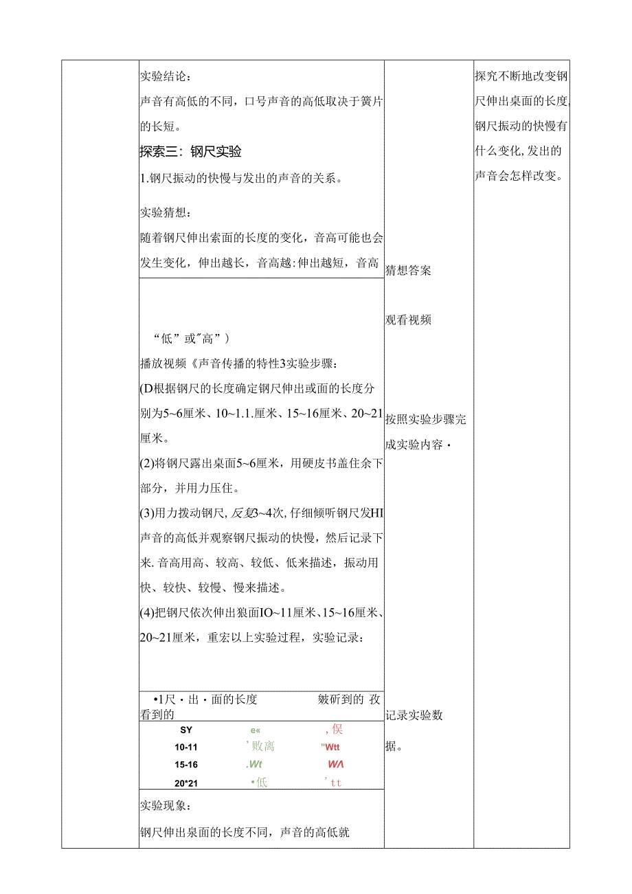 1.6 声音的高与低 教案 教科版科学四年级上册.docx_第3页