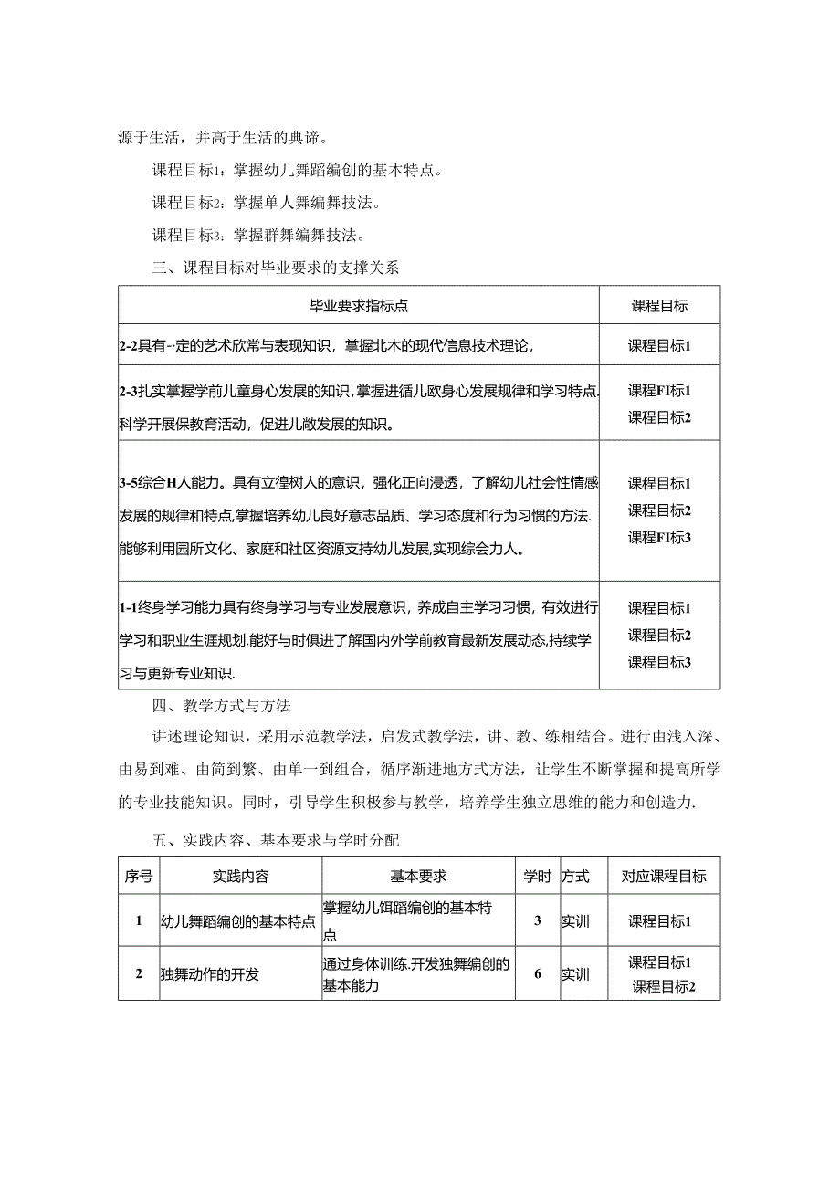 0623S03046-幼儿舞蹈创编-2023版人才培养方案课程教学大纲.docx_第2页