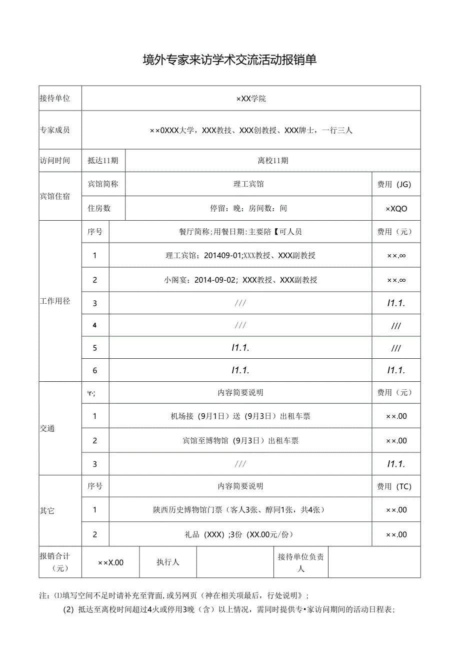 5境外专家来访学术交流活动报销单.docx_第1页