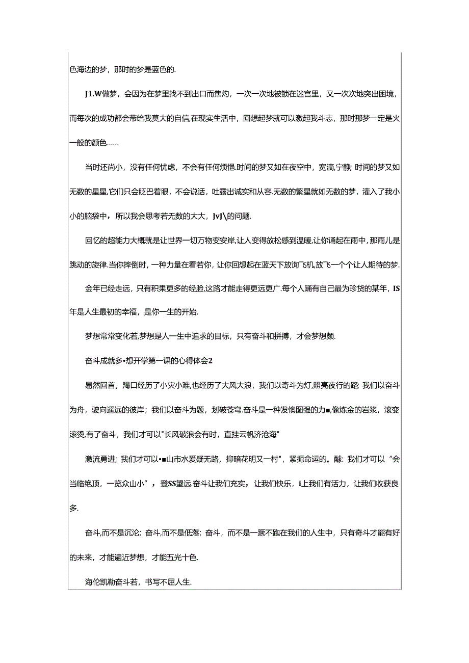 2024年年奋斗成就梦想开学第一课的心得体会最新（精选6篇）.docx_第2页