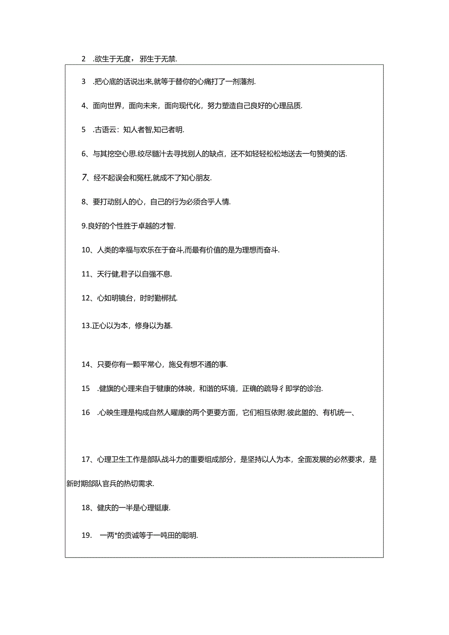 2024年中学生心理健康格言合集.docx_第3页