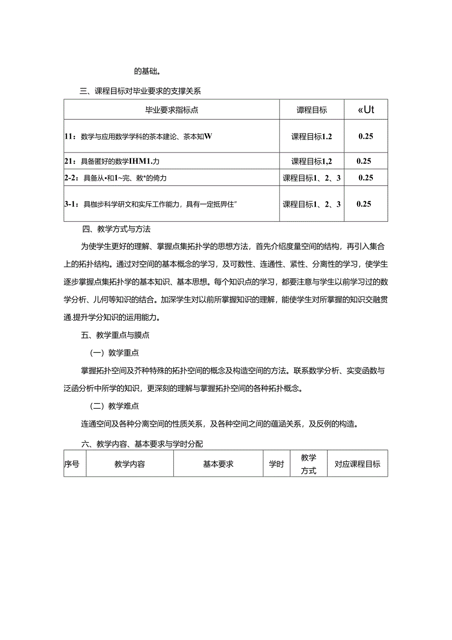 0923S01005-点集拓扑学-2023版人才培养方案课程教学大纲.docx_第2页