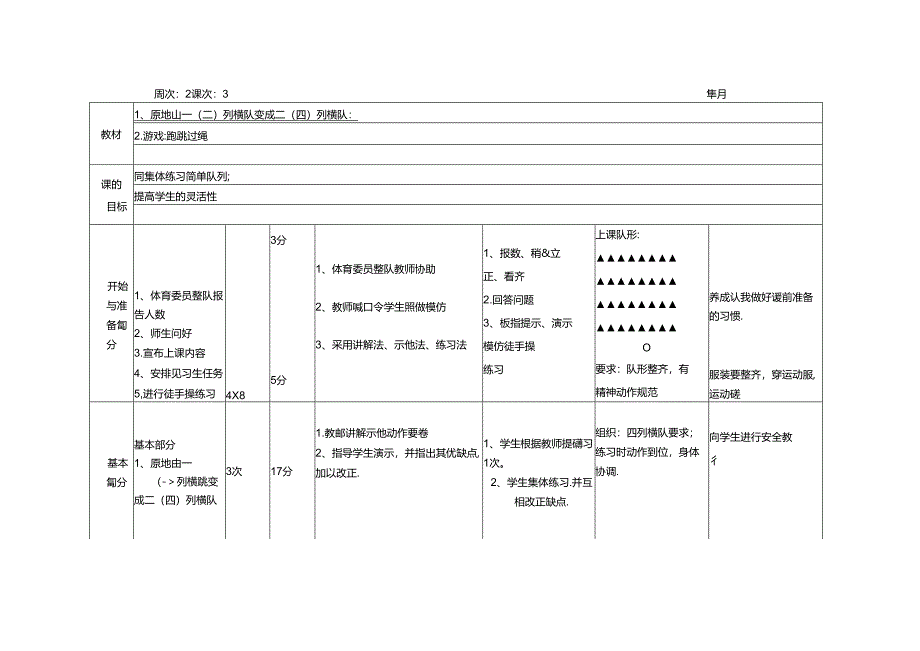 二年级上册全册体育教案表格式..docx_第3页