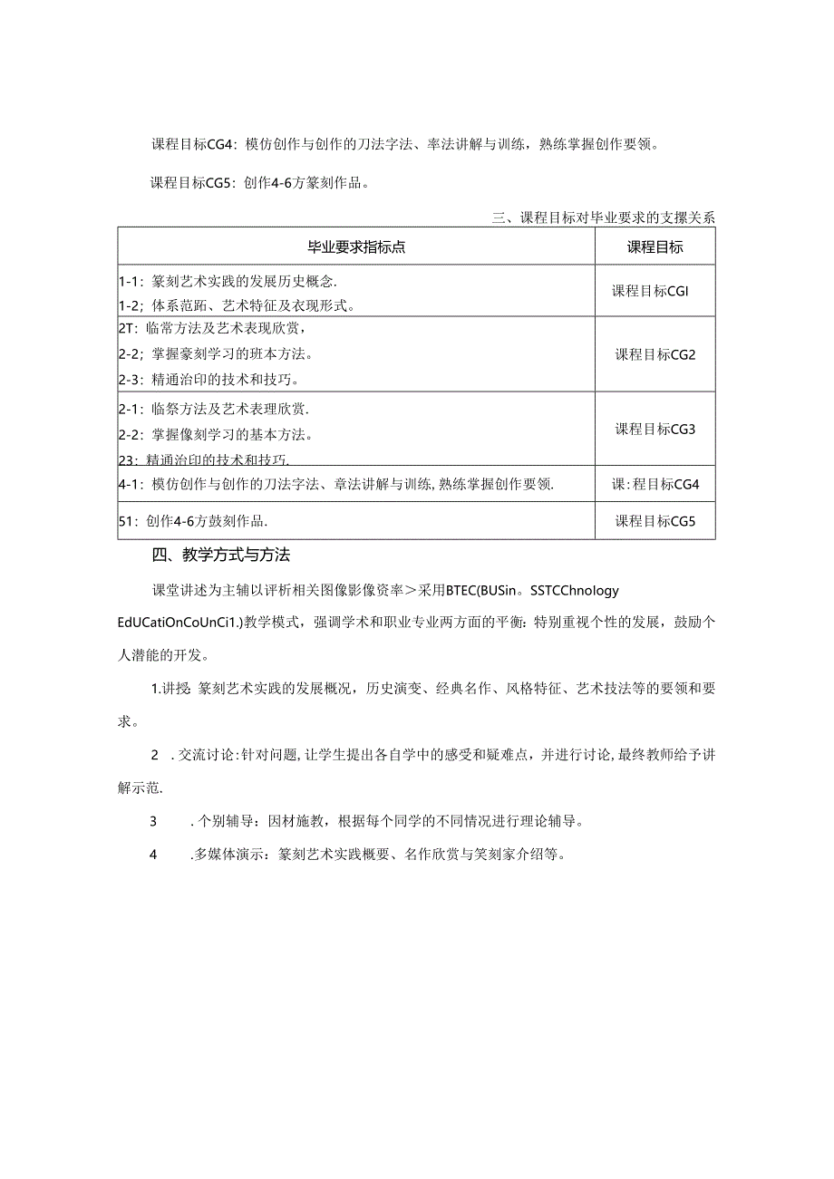 0823S04060-篆刻艺术-2023版培养方案课程教学大纲.docx_第2页