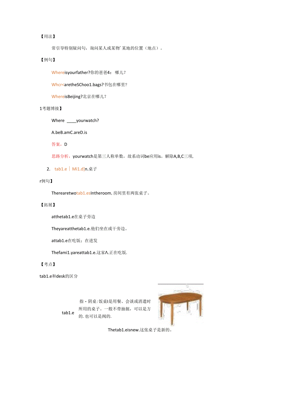 人教版七年级上册Unit 4 学案（答案不全）.docx_第2页