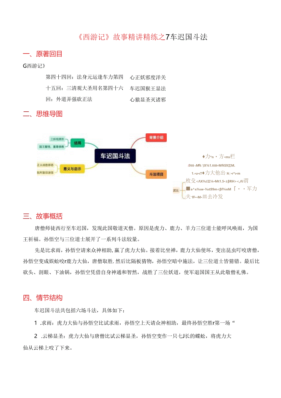 07《车迟国斗法》-《西游记》故事精讲精练.docx_第1页